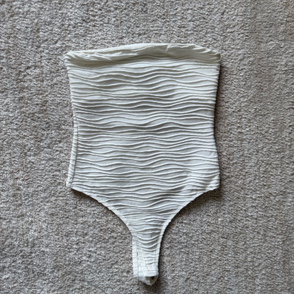 Princess Polly Cream Strapless Bodysuit